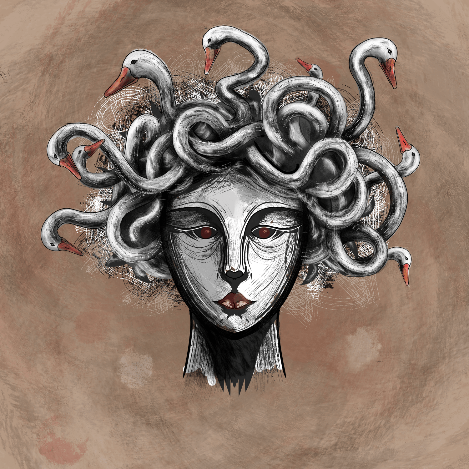 Goose-Crowned Medusa