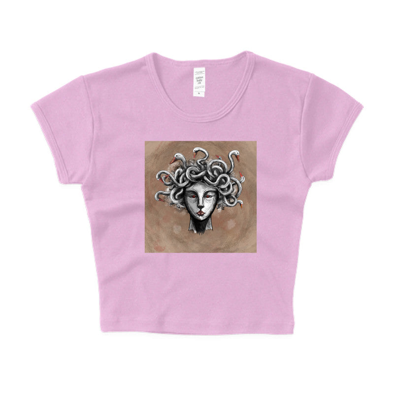 Goose-Crowned Medusa Crop Top