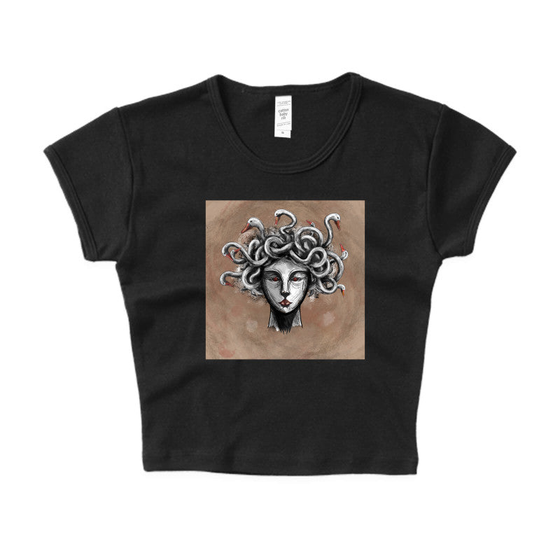 Goose-Crowned Medusa Crop Top