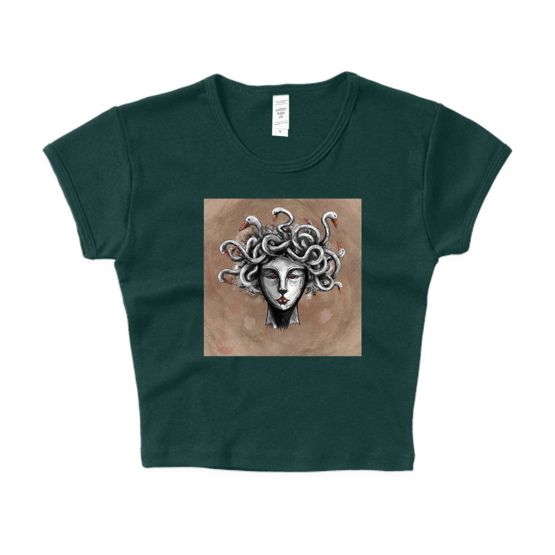 Goose-Crowned Medusa Crop Top