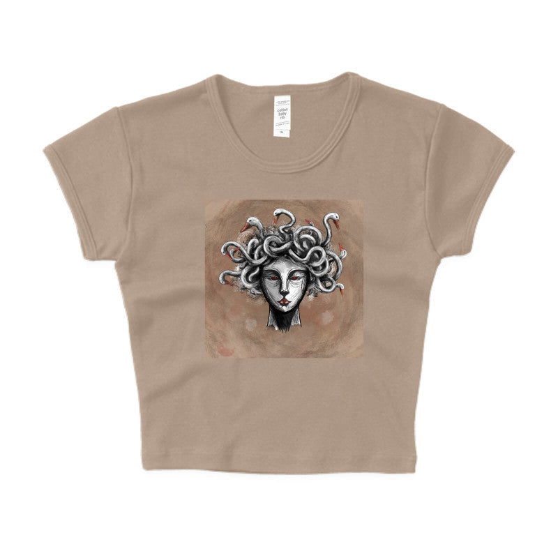 Goose-Crowned Medusa Crop Top