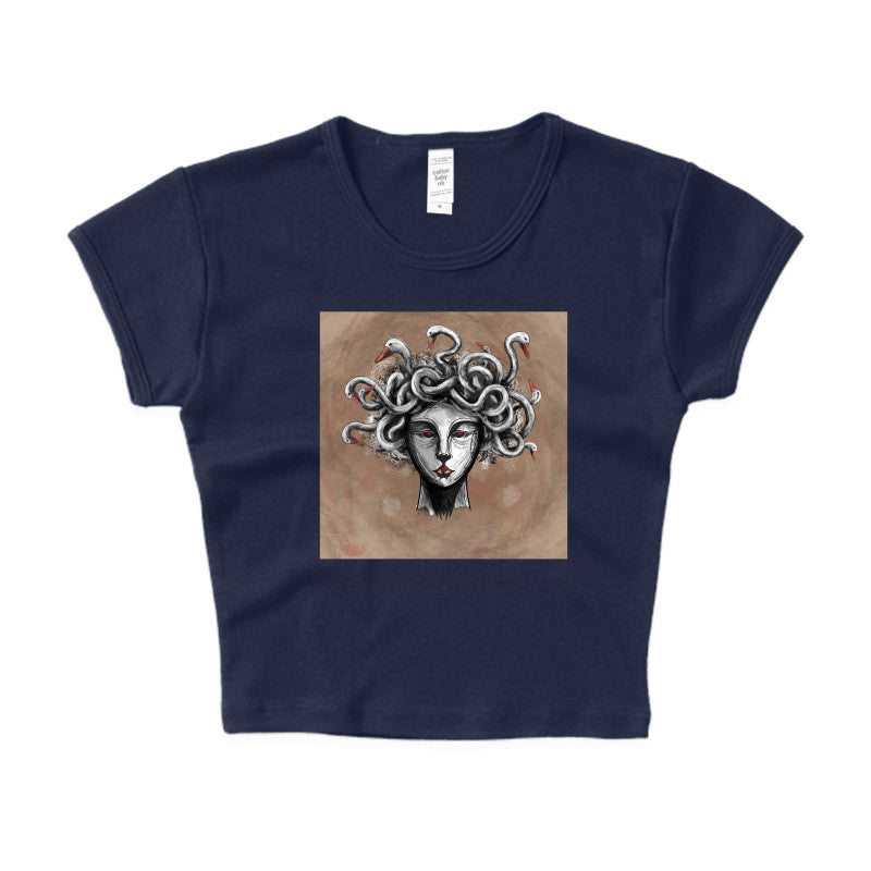 Goose-Crowned Medusa Crop Top
