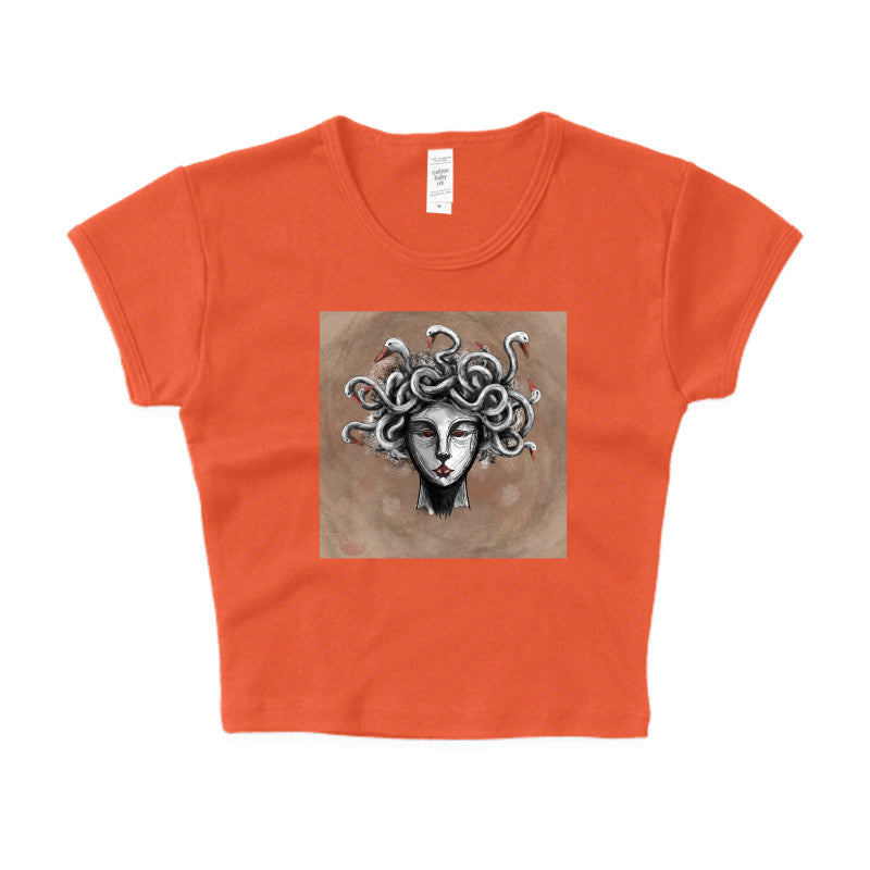 Goose-Crowned Medusa Crop Top