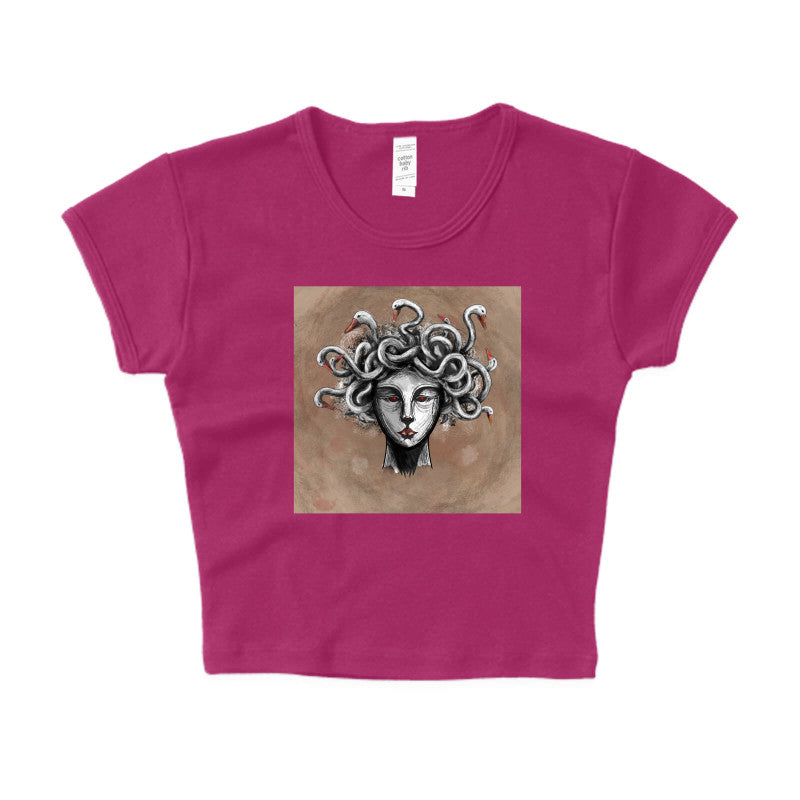 Goose-Crowned Medusa Crop Top