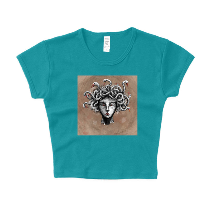 Goose-Crowned Medusa Crop Top