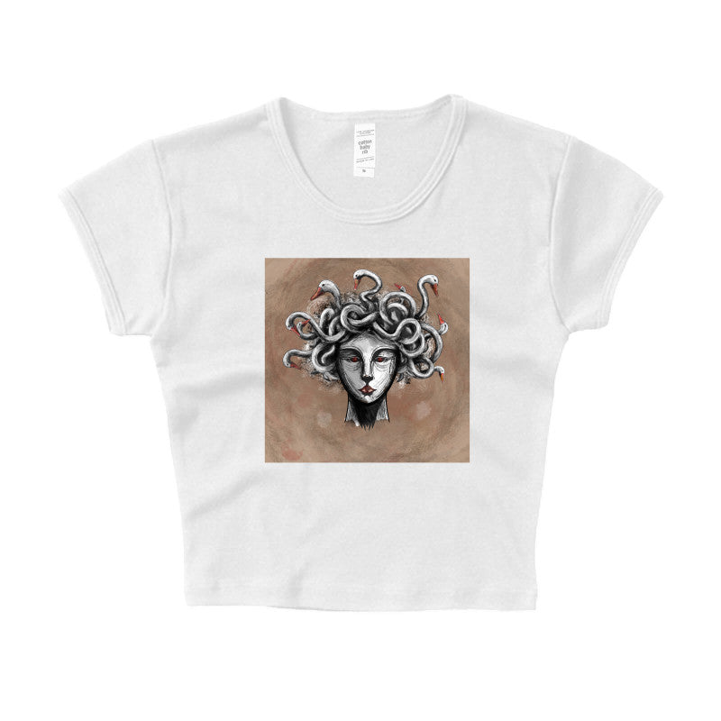 Goose-Crowned Medusa Crop Top