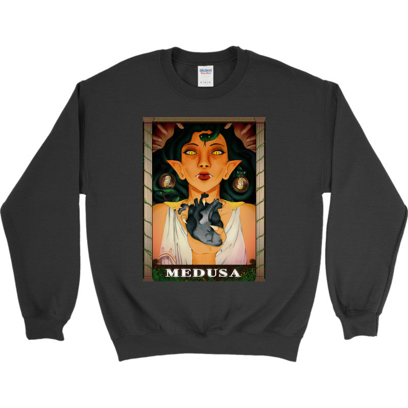 Medusa’s Black Heart Crewneck