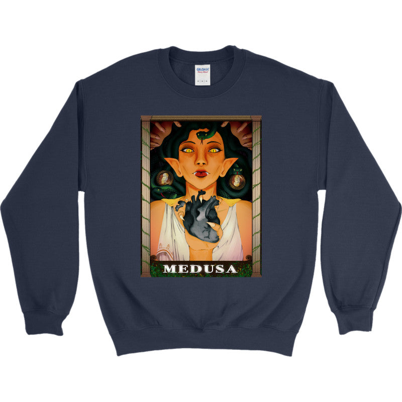 Medusa’s Black Heart Crewneck
