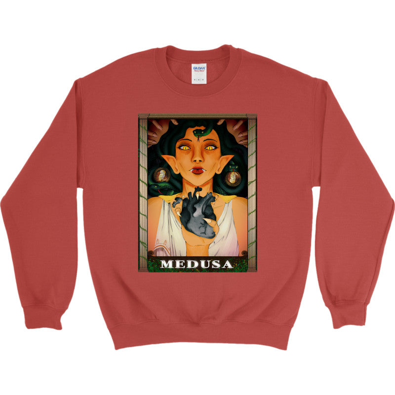 Medusa’s Black Heart Crewneck