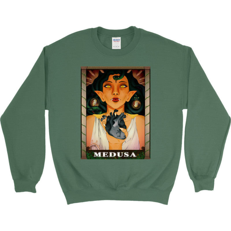 Medusa’s Black Heart Crewneck