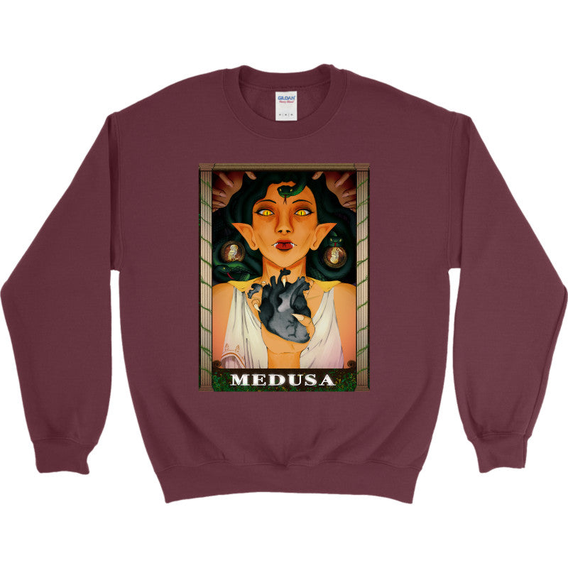 Medusa’s Black Heart Crewneck