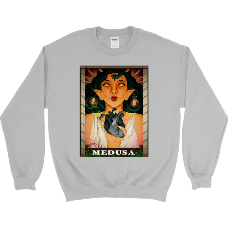 Medusa’s Black Heart Crewneck